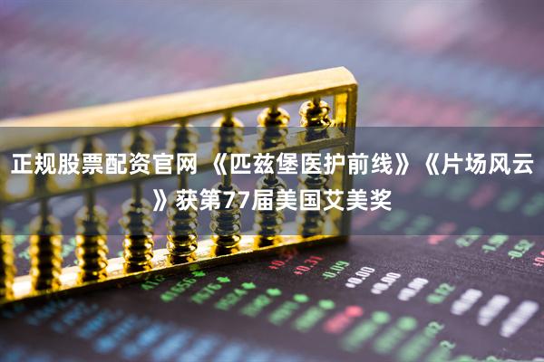 正规股票配资官网 《匹兹堡医护前线》《片场风云》获第77届美国艾美奖